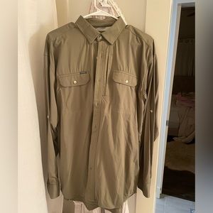 Poncho Long Sleeve Button Down